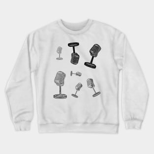 Hand drawn microphones pack Crewneck Sweatshirt